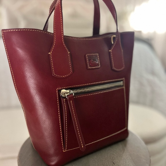 Dooney and Bourke Florentine Brinley Satchel in BORDEAUX - Picture 2 of 6